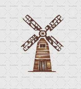Rustikale Windmühle